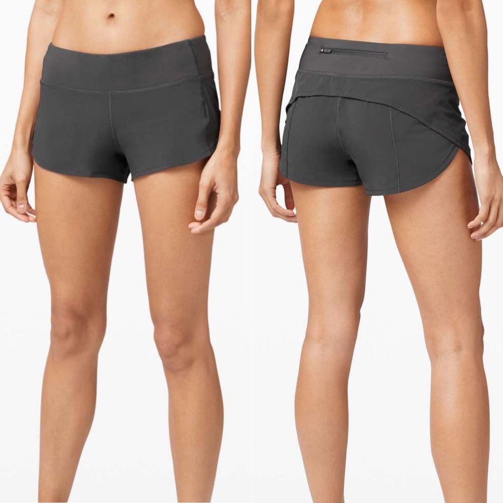 NWOT Lululemon Speed Up Short *2.5" in Graphite Grey